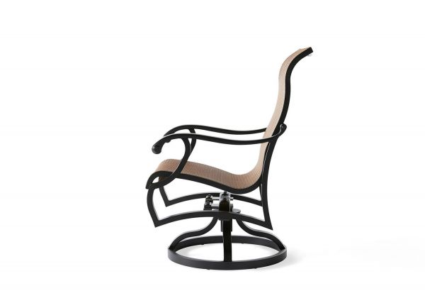 Volare Sling Swivel Rocking Dining Armchair