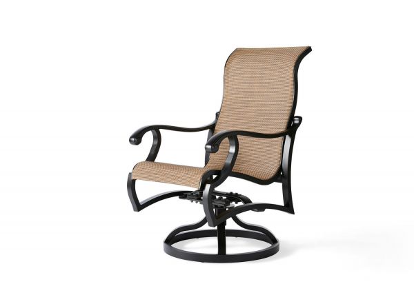 Volare Sling Swivel Rocking Dining Armchair