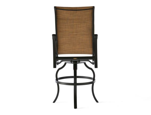 Volare Padded Sling Swivel Bar Stool