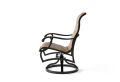 Volare Padded Sling Swivel Rocking Dining Armchair