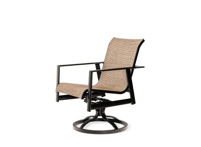 Tayler Sling Swivel Rocking Dining Armchair